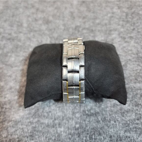 Seiko Perpetual Calendar Stainless Steel 18K Gold Mens Watch 8F32-970J - Picture 3 of 5